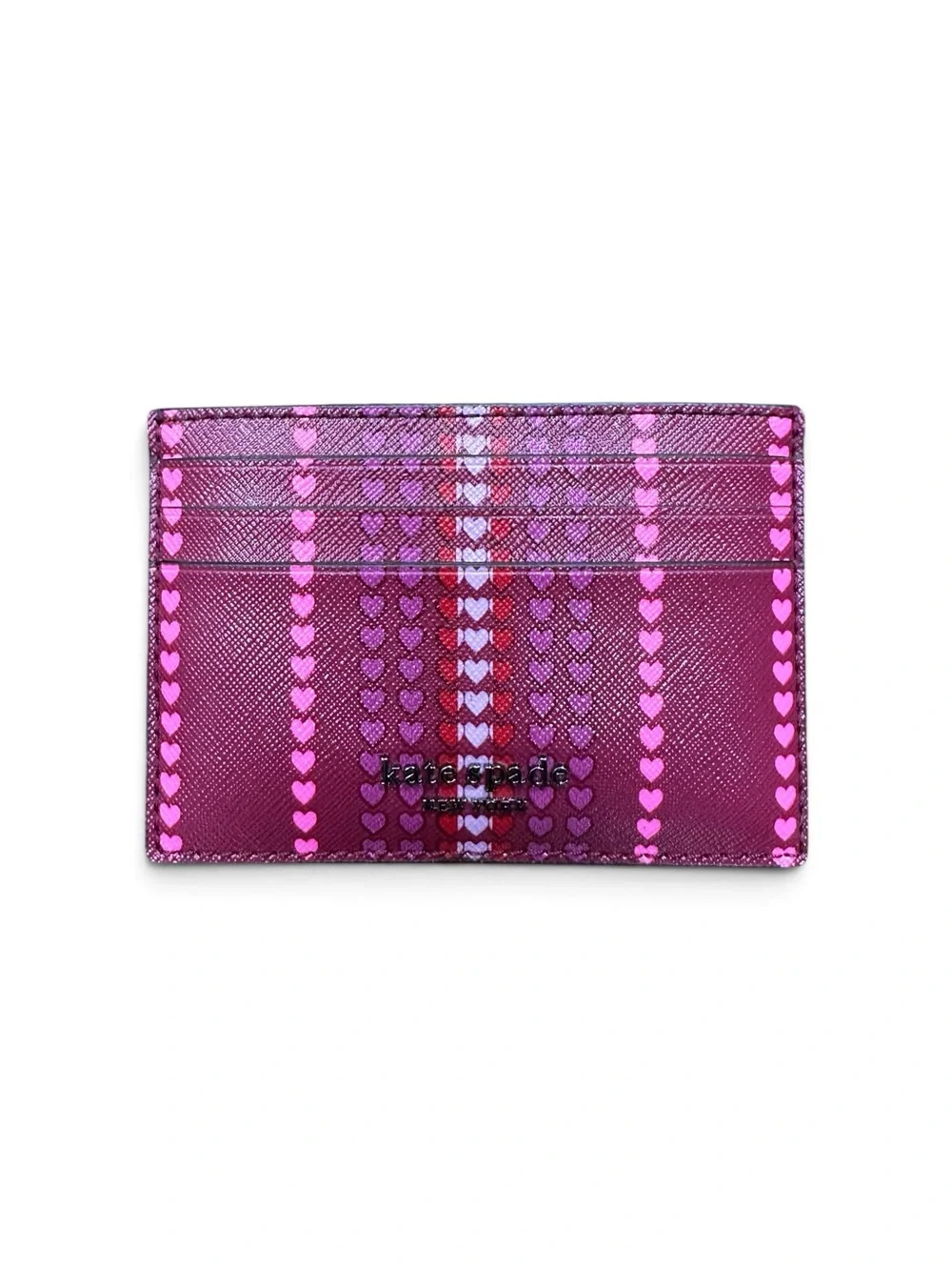 Kate Spade Heart Print Leather Card Holder Valentine
